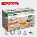 2016 new kitchen storage borosilicate glass food container set with airtight lid